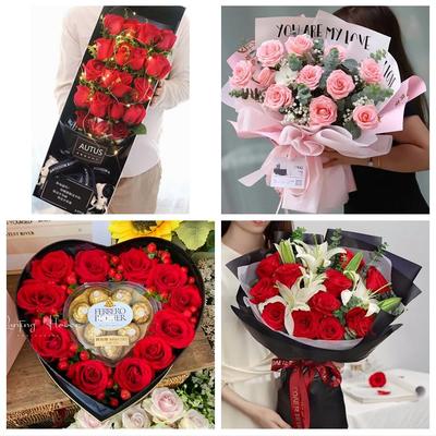 湖北黄冈市黄州区团风县红安县同城鲜花店送老婆玫瑰表白女友生日