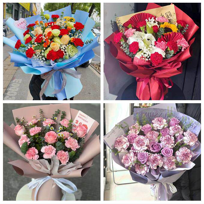 送洛阳市洛宁县伊川县偃师市同城鲜花店康乃馨百合送父母长辈生日