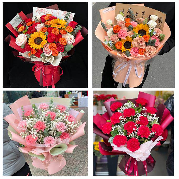 母亲节康乃馨送长辈生日上海青浦区夏阳盈浦香花桥白鹤同城鲜花店
