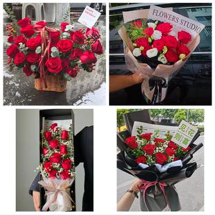 送云南省丽江市华坪县宁蒗县花店同城配送女友生日情人节玫瑰花束