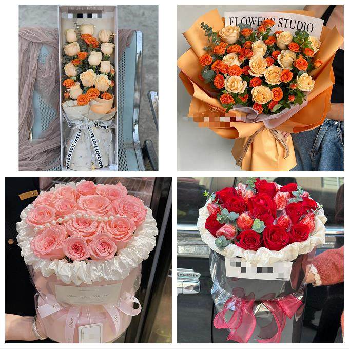 湖北恩施市利川市建始县巴东县同城鲜花店送女友生日圣诞玫瑰花束