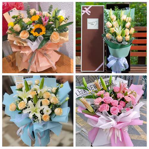 送德州市武城县乐陵市禹城市鲜花店同城配送老婆香水百合玫瑰花束