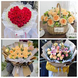 女神节订红玫瑰送渭南市富平县韩城市华阴市同城鲜花店送女友老婆