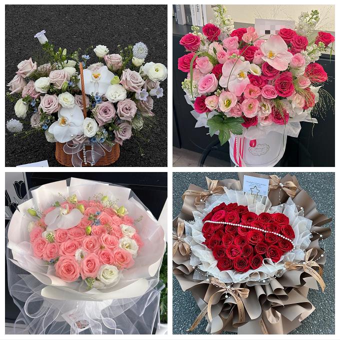 清远市连山连南县英德连州市鲜花店卡布碎冰蓝紫玫瑰花束同城配送