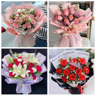 广州市荔湾越秀海珠区天河区同城鲜花店情人节表白送玫瑰花束礼盒