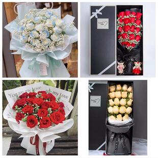 上海市普陀区万里街曹杨新村同城鲜花店情人节表白送玫瑰花束礼盒