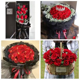 晋中市榆次区榆社左权和顺县同城鲜花店情人节表白送玫瑰花束礼盒