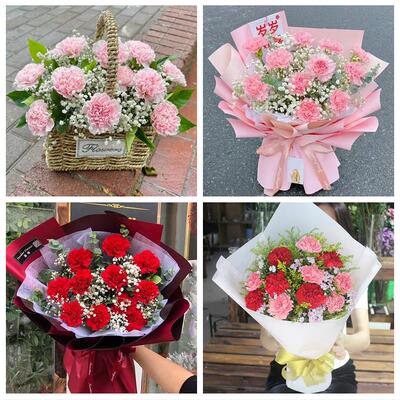 黄山市休宁县黟县祁门县附近鲜花店订康乃馨百合花束同城配送长辈