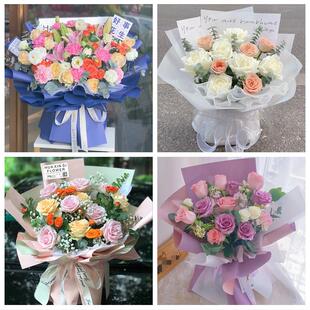 南宁市良庆邕宁武鸣区隆安县花店同城送男女友领导玫瑰混搭鲜花束