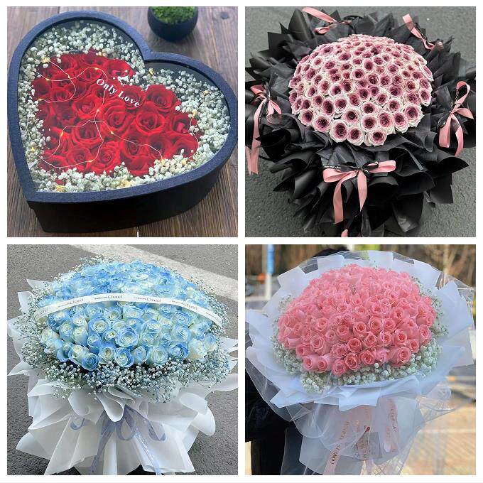 送宜宾市江安长宁县高县珙县花店同城配送女友生日情人节玫瑰花束