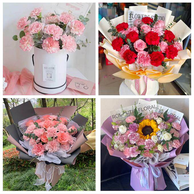 洛阳市老城西工区瀍河涧西区同城鲜花店38节送长辈女士康乃馨百合