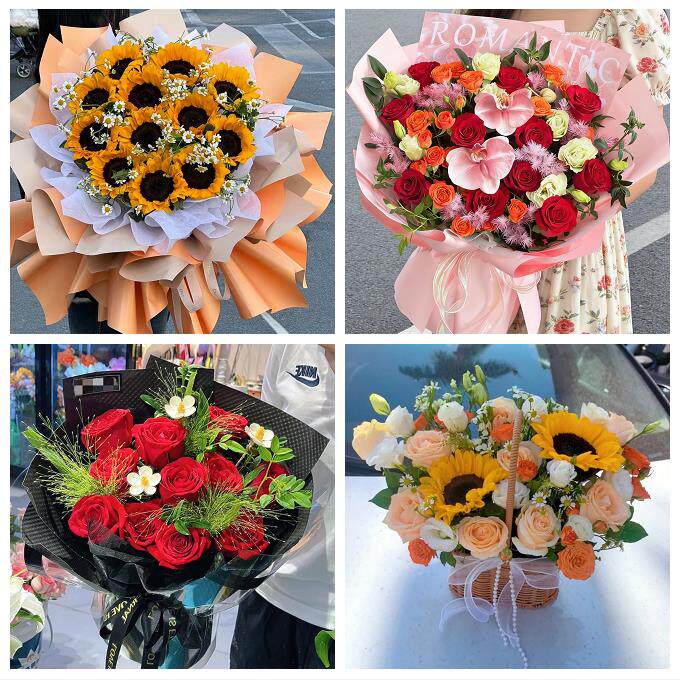 衡水市桃城区枣强武邑武强县同城鲜花店订玫瑰向日葵混搭生日花束