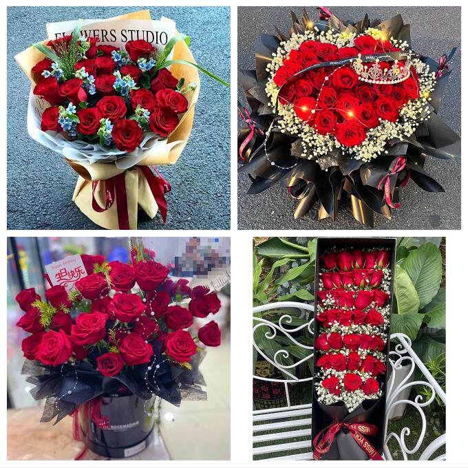 云南曲靖市富源县会泽县宣威市鲜花店同城配送女神节玫瑰花束礼盒