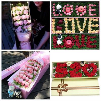 中山市三角横栏镇南头阜沙镇鲜花店同城配送平安夜圣诞节玫瑰礼盒