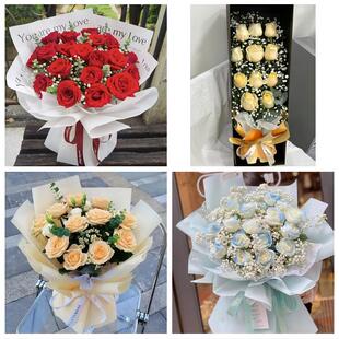 莆田城厢涵江荔城秀屿区仙游同城鲜花店情人节表白送玫瑰花束礼盒