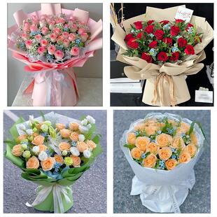北海市海城银海铁山港区合浦花店同城配送女友生日情人节玫瑰花束