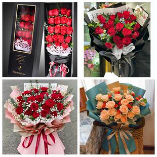 黑龙江牡丹江市宁安穆棱东宁市同城鲜花店订33朵玫瑰送情人女朋友