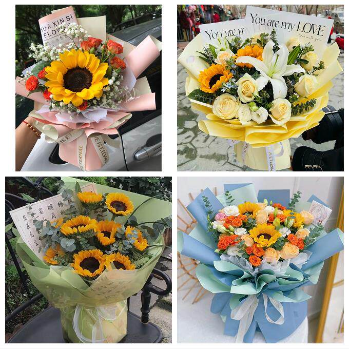 上海市静安区彭浦新村临汾路街同城鲜花店向日葵玫瑰混搭生日花束