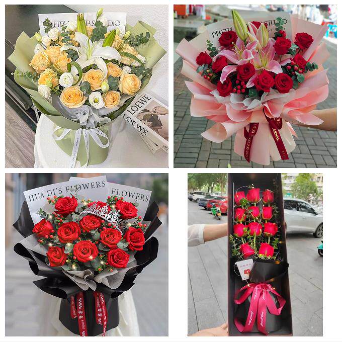 上海青浦区夏阳盈浦香花桥白鹤鲜花店同城配送女神节玫瑰花束礼盒