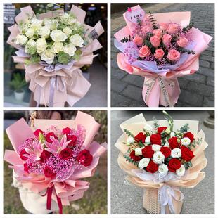 山西长治市城区郊区长治襄垣县同城鲜花店订33朵玫瑰送情人女朋友