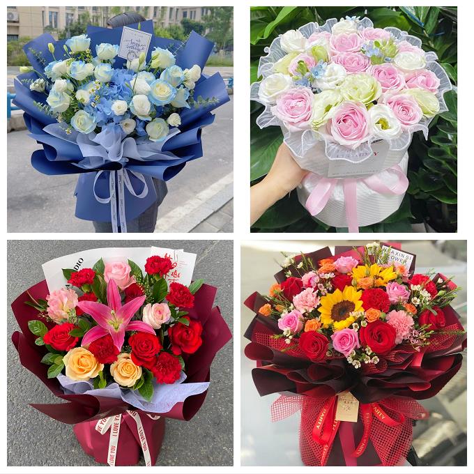 永州市东安双牌县道县江永县鲜花店同城送女朋友玫瑰混搭生日花束