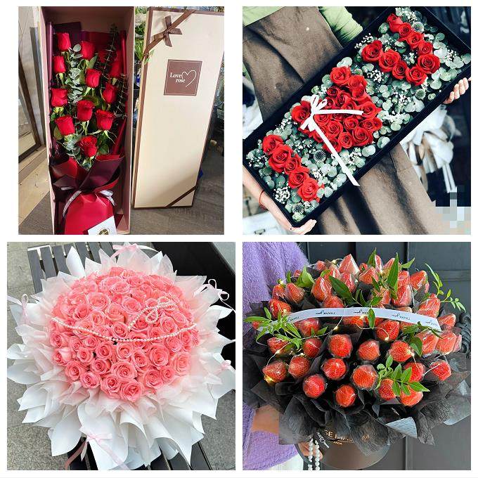 山东济南市历下区市中区槐荫区同城鲜花店送女友生日圣诞玫瑰花束