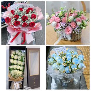 内蒙古包头市九原区土默特右旗同城鲜花店情人节玫瑰表白女友老婆