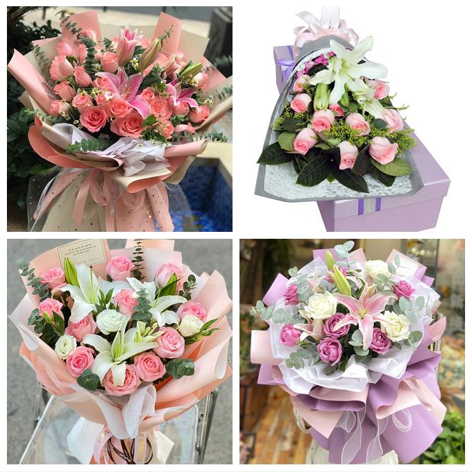 四川宜宾市江安长宁县高县珙县同城鲜花店送老婆玫瑰百合生日花束