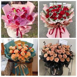 北京市房山区城关新镇向阳街道同城鲜花店订33朵玫瑰送情人女朋友