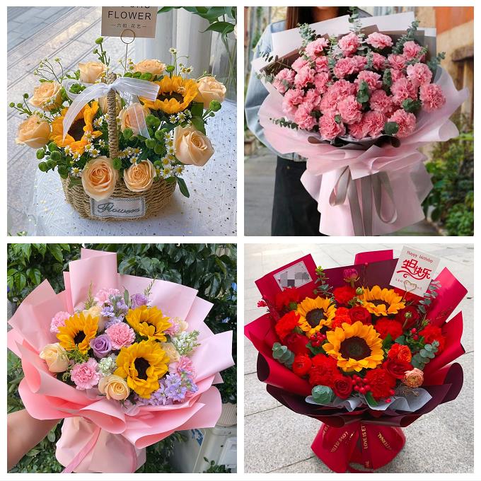 教师节送长辈生日康乃馨向日葵桂林市全州兴安县永福灌阳县鲜花店