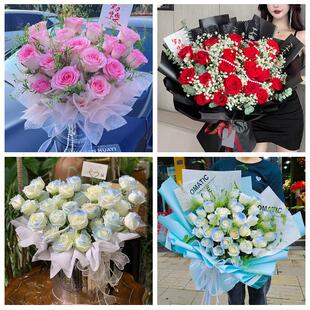 清远市清城清新区佛冈阳山县花店同城配送女友生日情人节玫瑰花束