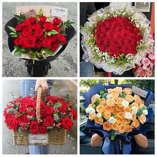 云南楚雄州楚雄市双柏县牟定县同城鲜花店情人节玫瑰表白女友老婆