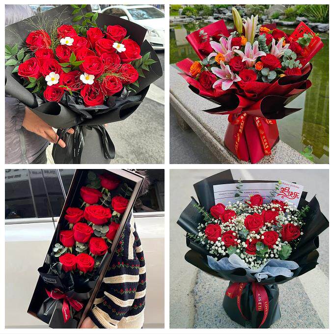 广东江门市蓬江区江海区新会区同城花店情人节送女友老婆玫瑰鲜花