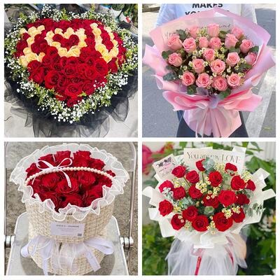 湖北随州市曾都区随县广水市鲜花店同城配送老婆女友520玫瑰花束