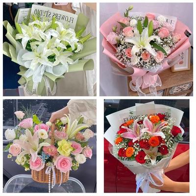 上海虹口区广中路曲阳路欧阳路鲜花店同城送玫瑰香水百合生日花束