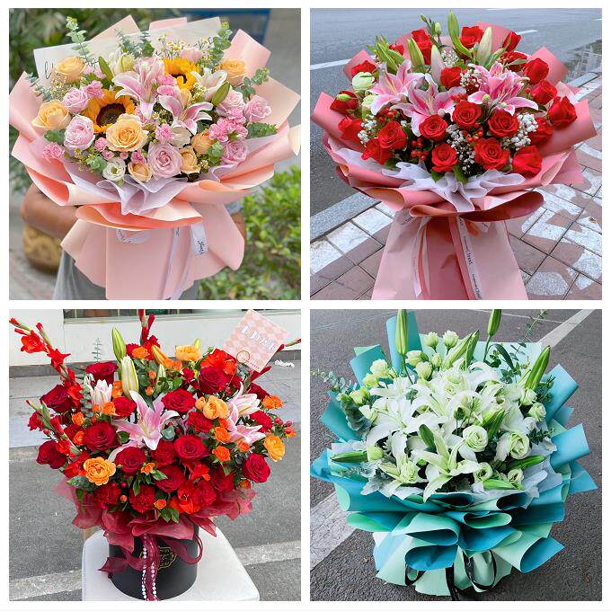 湖南怀化市鹤城区中方县沅陵县鲜花店同城送玫瑰香水百合生日花束