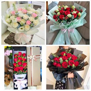 送白城市洮北区镇赉县通榆县鲜花店同城送女朋友闺蜜女神节红玫瑰