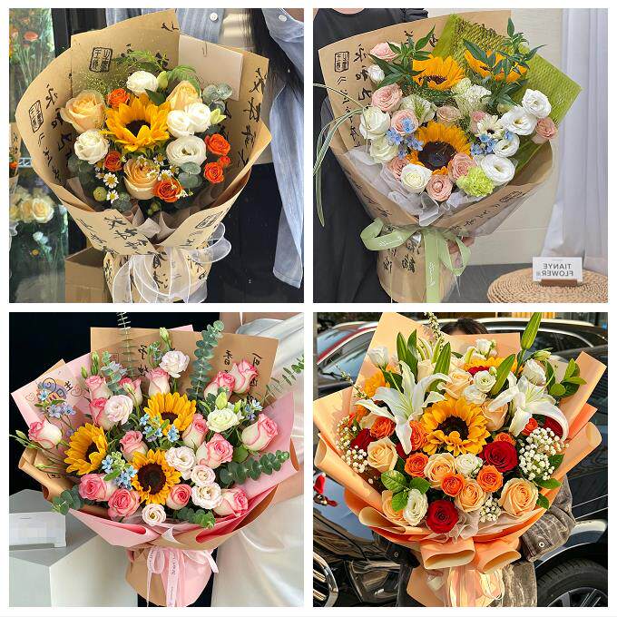 太原市清徐阳曲娄烦县古交市同城鲜花店成人礼高考向日葵玫瑰花束