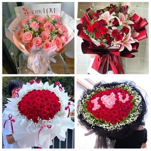 吉林辽源龙山西安区东丰东辽县同城鲜花店订33朵玫瑰送情人女朋友