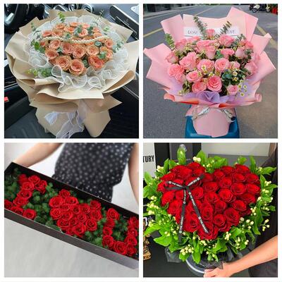 湖北武汉市洪山江夏黄陂新洲区同鲜花店情人节送玫瑰表白女友老婆