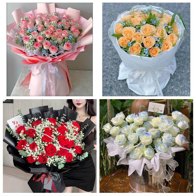 防城港港口防城区上思县东兴花店同城配送女友生日情人节玫瑰花束