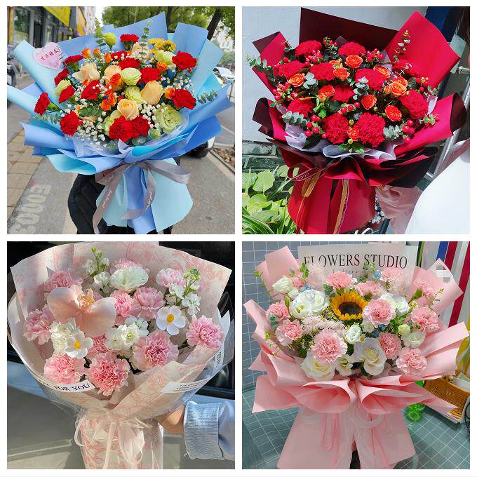 洛阳市吉利洛龙区孟津新安县同城鲜花店康乃馨百合送父母长辈生日