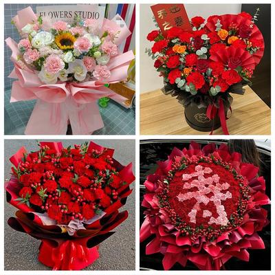 上海市松江区岳阳永丰方松街同城鲜花店康乃馨百合送父母长辈生日