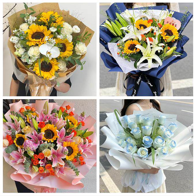 江门市蓬江江海新会区台山市同城鲜花店父亲节向日葵花束男士生日