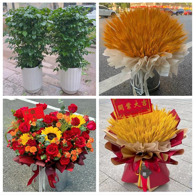 岳阳市岳阳楼区云溪区君山区同城花店订鲜花大麦开业花篮店铺开张