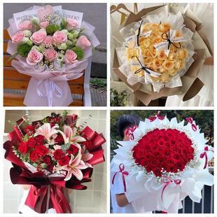 浙江衢州市开化县龙游县江山市同城鲜花店订33朵玫瑰送情人女朋友