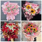 送青岛市即墨市平度市莱西市同城鲜花店订38妇女节康乃馨百合花束