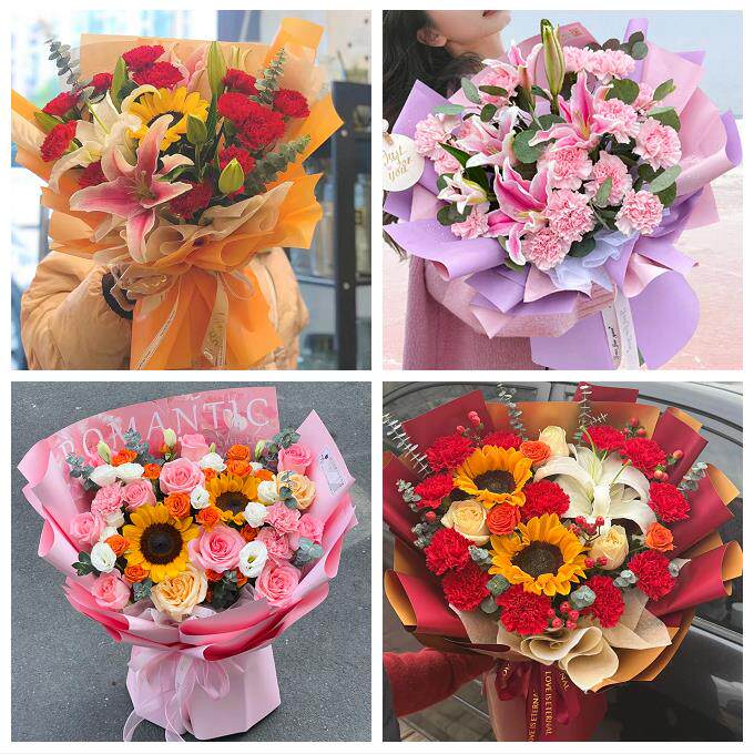康乃馨百合玫瑰花束送长辈衡水市饶阳安平县故城县景县同城鲜花店