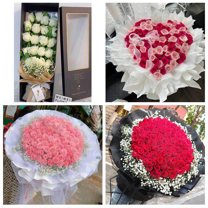 广东深圳市光明区光明公明新湖同城鲜花店情人节玫瑰表白女友老婆