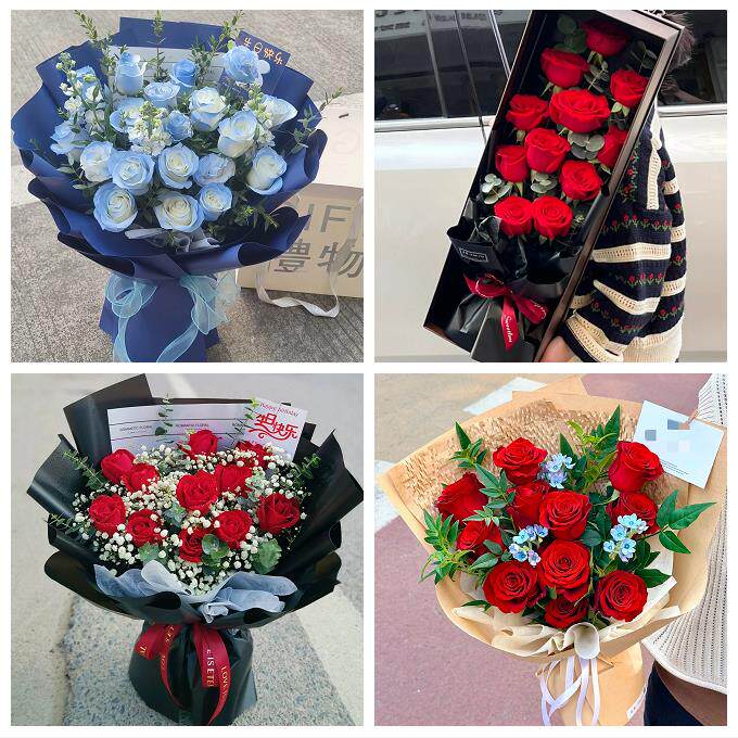 山东济南市历下区市中区槐荫区同城花店情人节送女友老婆玫瑰鲜花